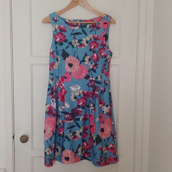 Vince Camuto Sleeveless Printed Floral Mini Dress Size 12 - Picture 1 of 9